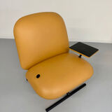 Fauteuil cuir design Jean Nouvel Pour Poltrona Frau fin 90 vintage