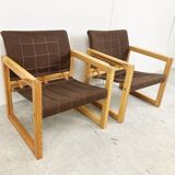 Pair of Diana armchairs designed by Karin Mobring for Ikea, 1980s