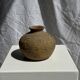 Small round ancient vase in engraved terracotta, Indonesian polychromy H10 D1
