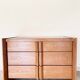 Commode moderniste années 70/80 en merisier plaqué