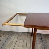 Scandinavian style extending teak table, French manufacture, 1960s