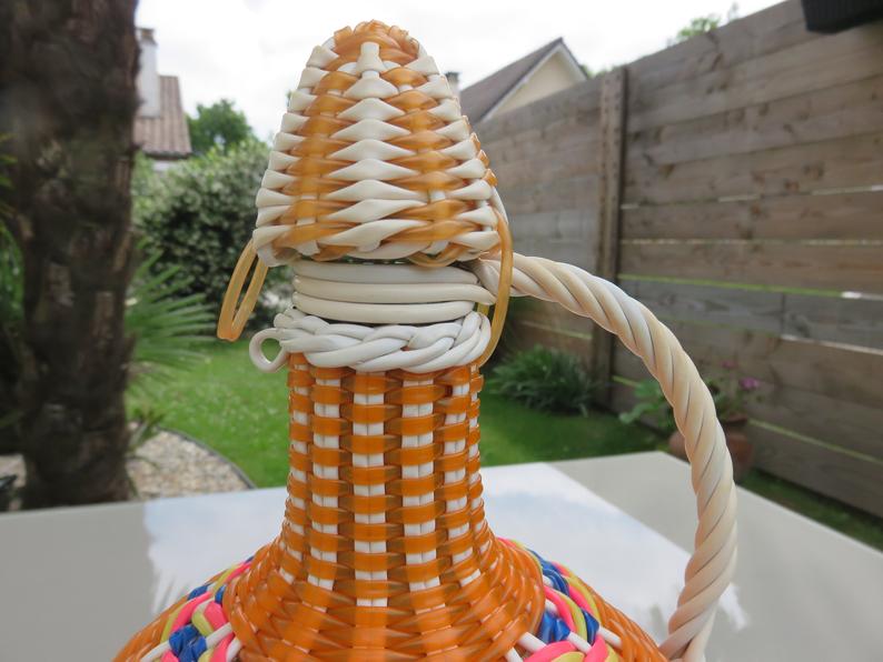 Viresa scoubidou bottle 60 70s