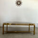 Table basse en laiton et verre fumé design Guy Lefèvre pour la maison Jansen Année 70/80 vintage