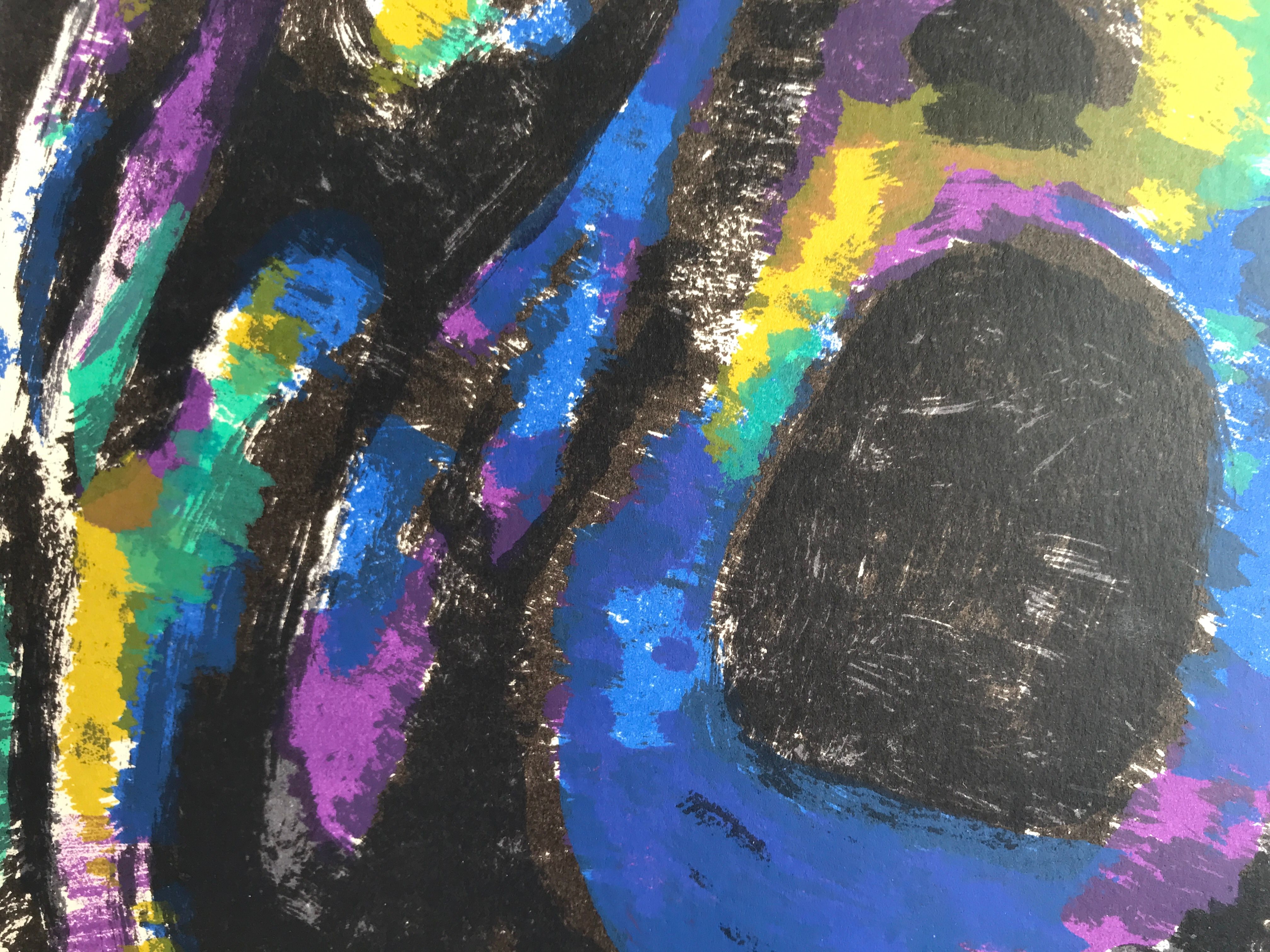 Original lithograph by Alfred Manessier Le Nid, 1960