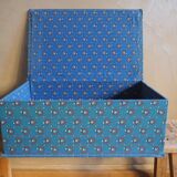 Ancient box in Provençal-style fabric