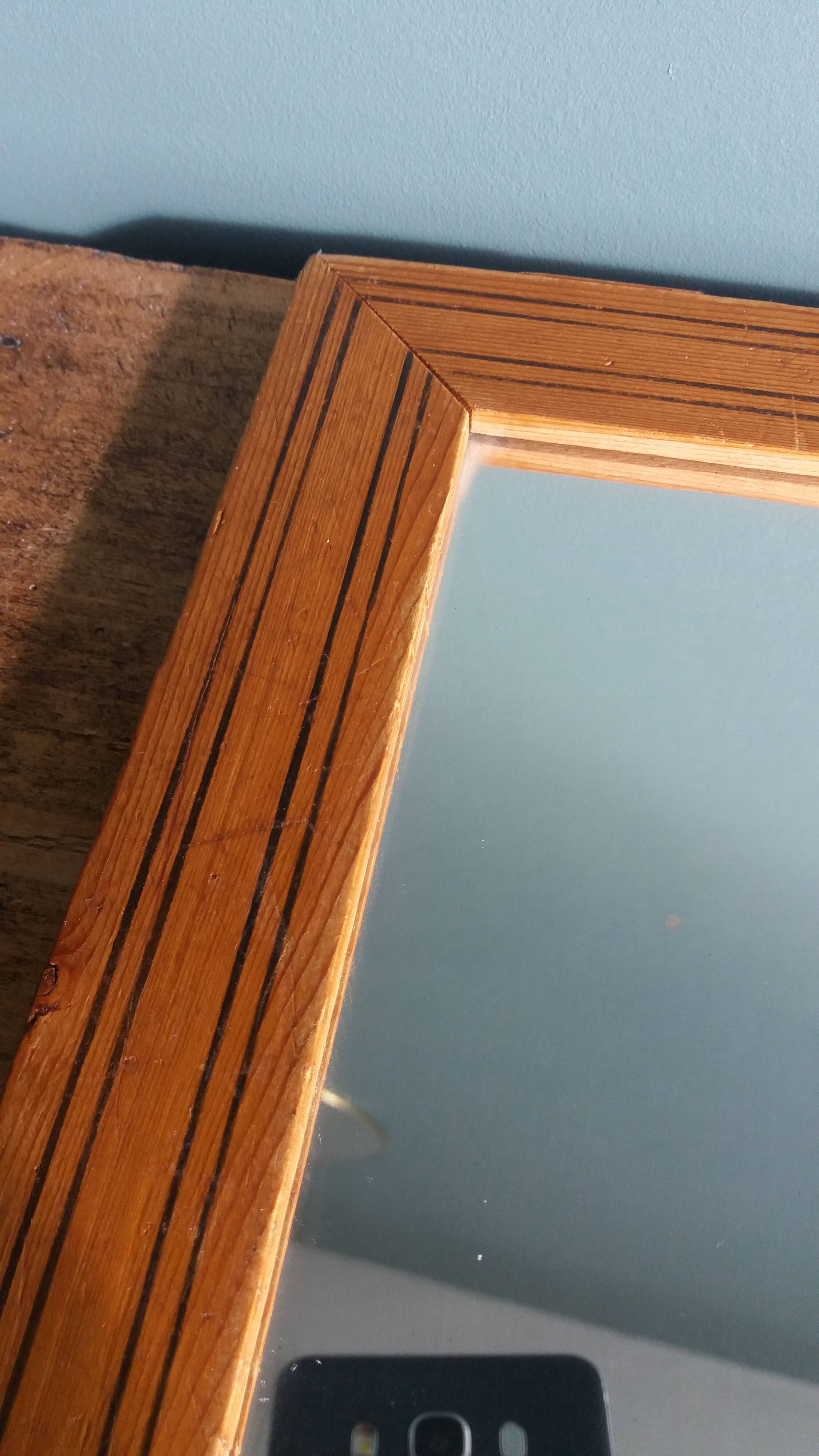 Wooden frame mirror 24 x 17.7