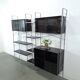 Deens design Denka modulaire kast met chromen houders en planken