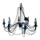 Lustre with 8 wrought iron branches