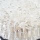 Ceiling light in glass & metal 1960