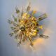 Sun-shaped ceiling or wall light by Oscar Torlasco for StilKronen, cut Murano glass, Italy, 1970s