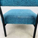 Modernist heater 50s vintage blue buckle fabric