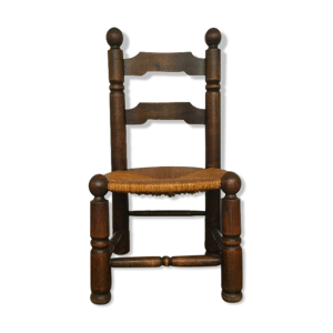 chaise bois et paille