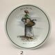 6 Dessert Plates "Métiers du vieux Paris", Porcelaine du Berry