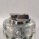 1970s Lalique crystal "Tokyo" table lighter signed. Made in France