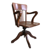 Fauteuil de bureau à balance américain en bois