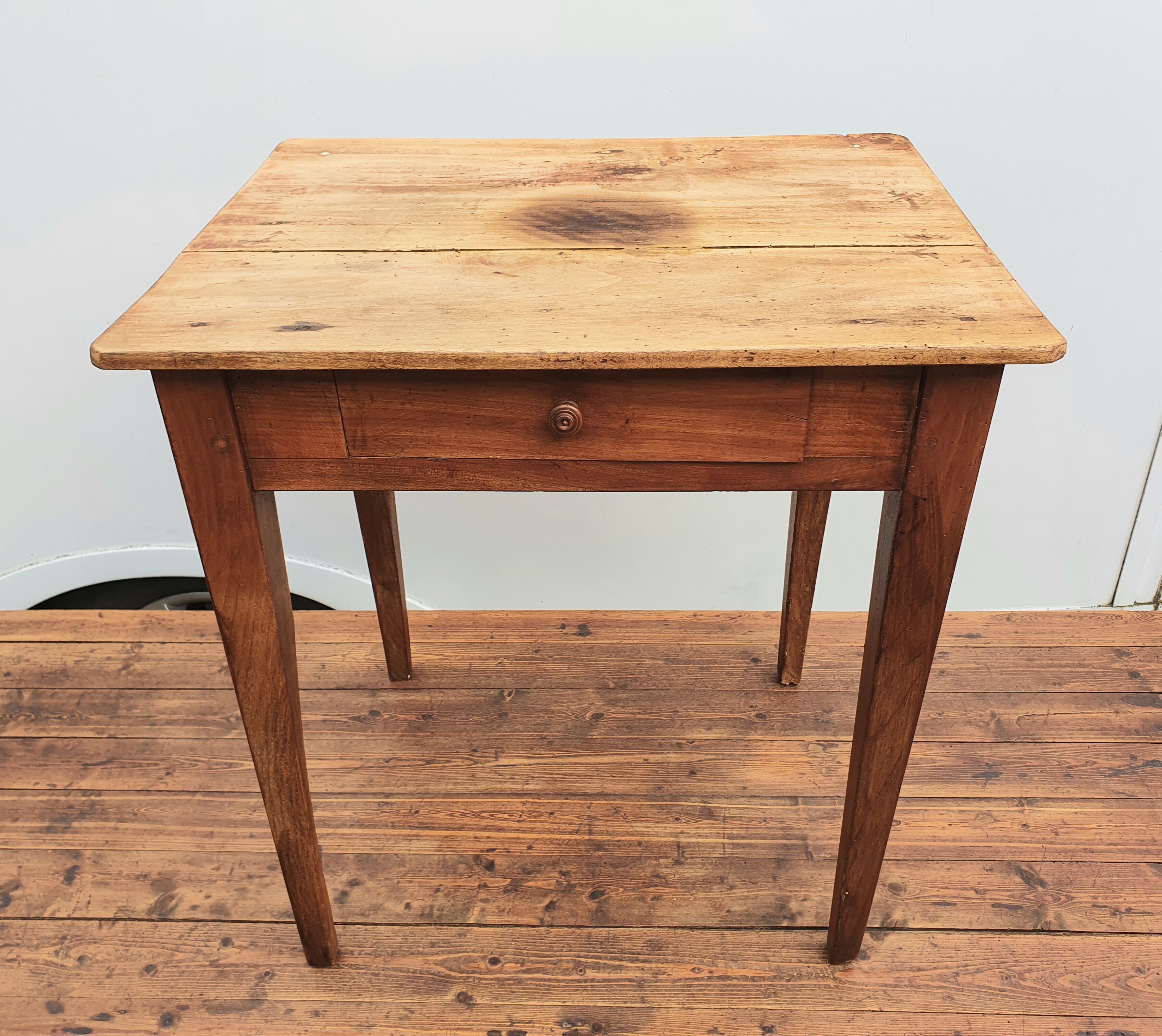 Children's desk table in wax wood