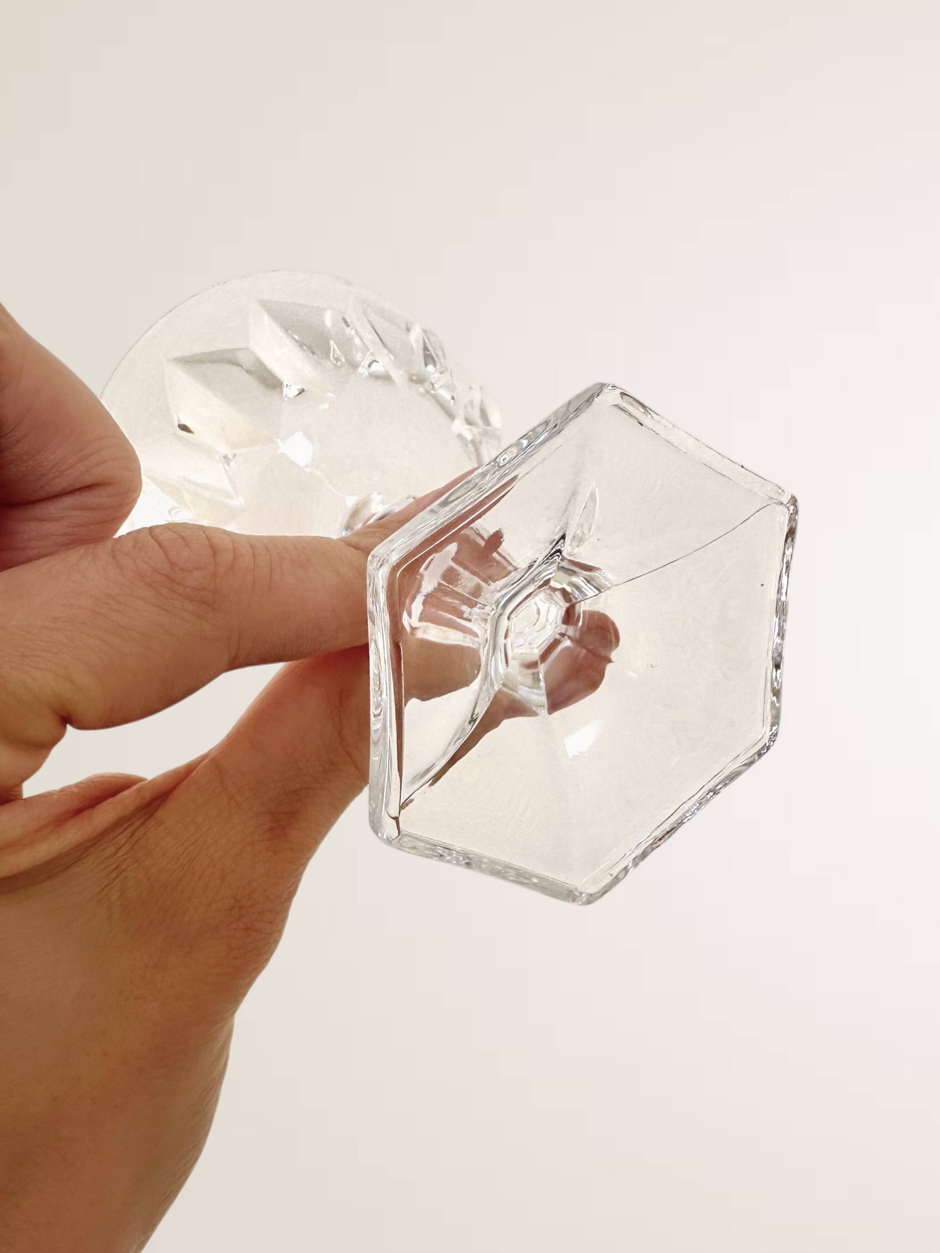 Set of 5 glass liqueur glasses
