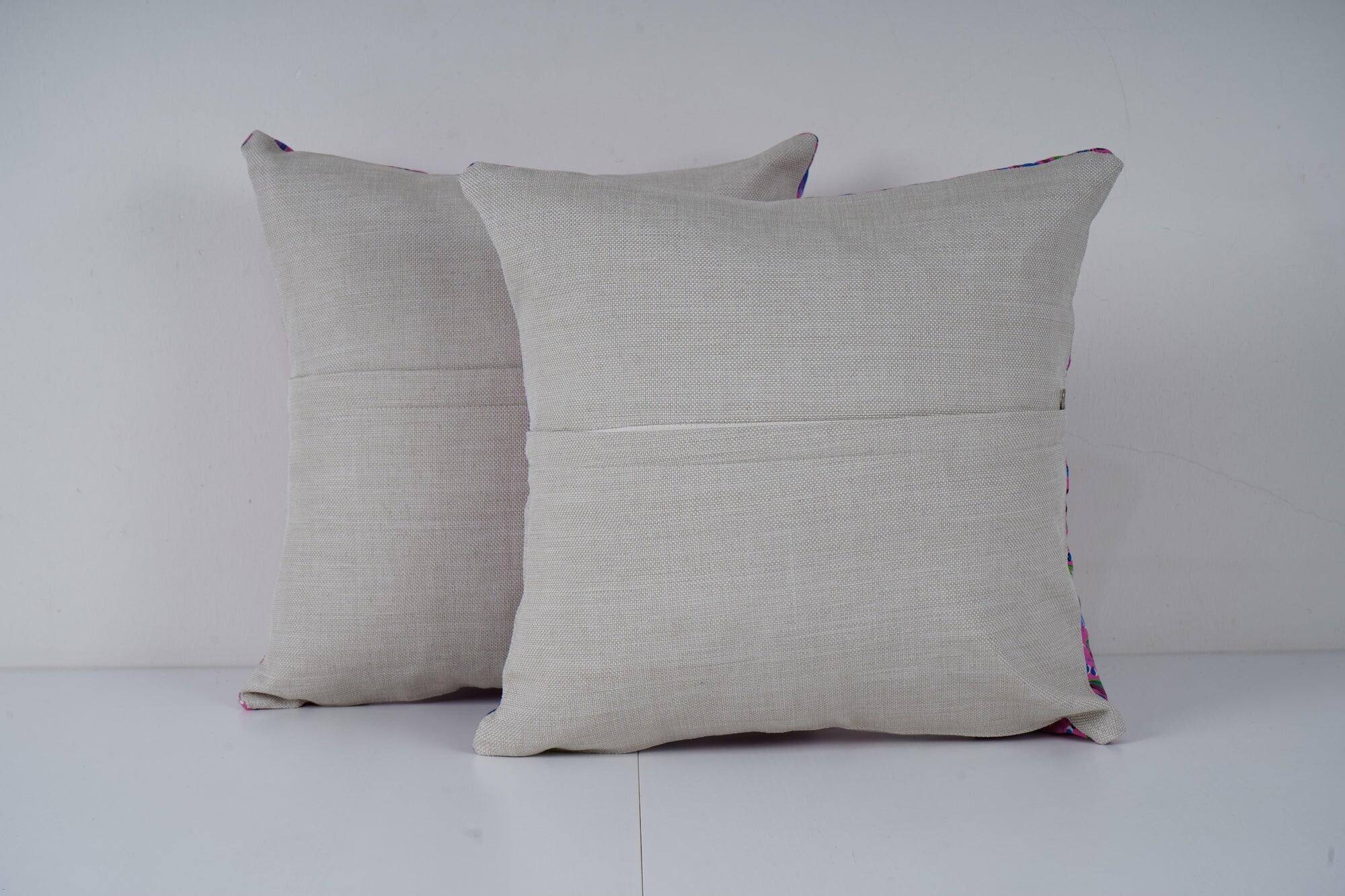 Set of 2 vintage Turkish cushion covers 41x41 cm