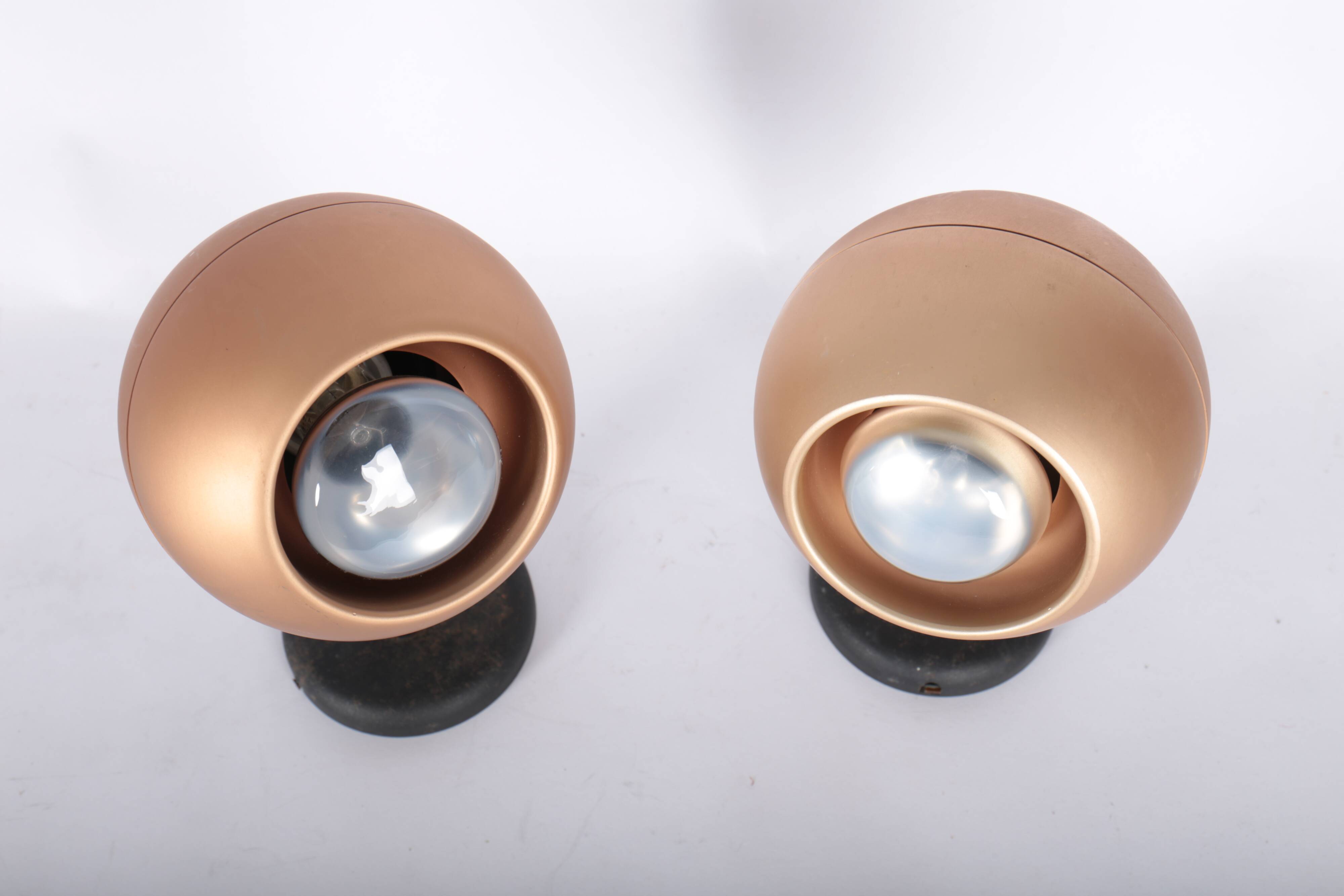Pair of vintage LITA Eyeball wall lights, 1970s
