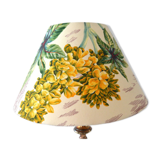 Abat-jour, toile Jouy vinytage botanique, fleurs