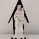 Statuette of the Virgin and Child in porcelain Old Brussels XIX and its niche