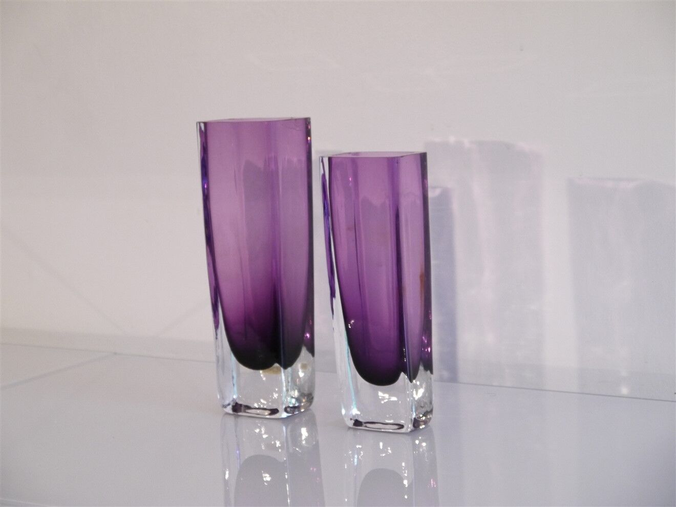 Paire de vases scandinave Sommerso 1960