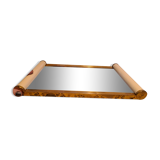 Art deco tray with rectangular mirror background