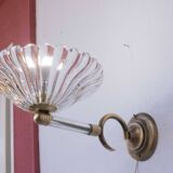 Set of 2 Wall Light Sconces by Barovier & Toso Glass Murano, Italy, 1950