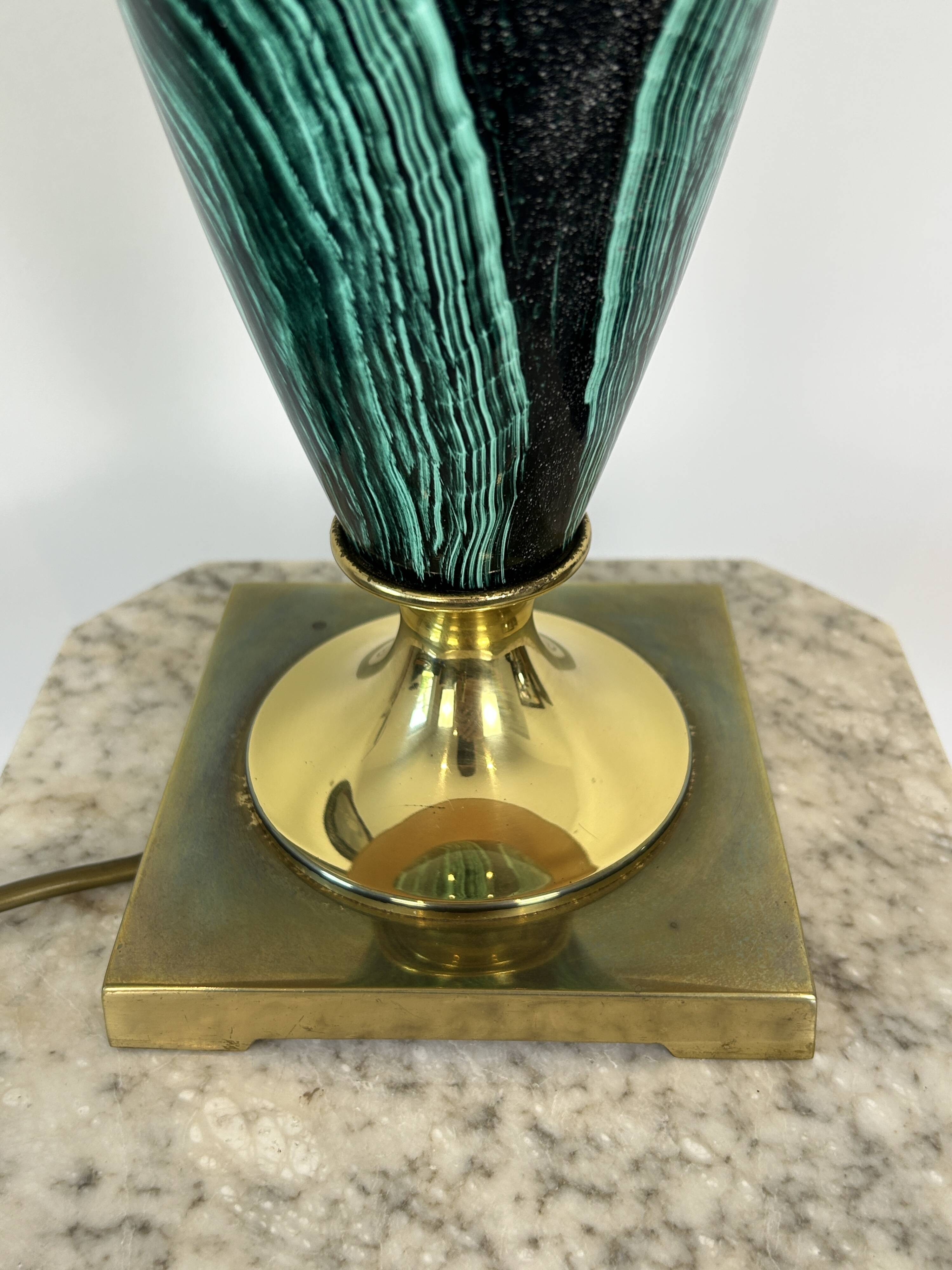 Superb ceramic lamp from the house "Le Dauphin".
