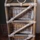 Chiffonnier rotin osier 3 tiroirs meuble rangement vintage