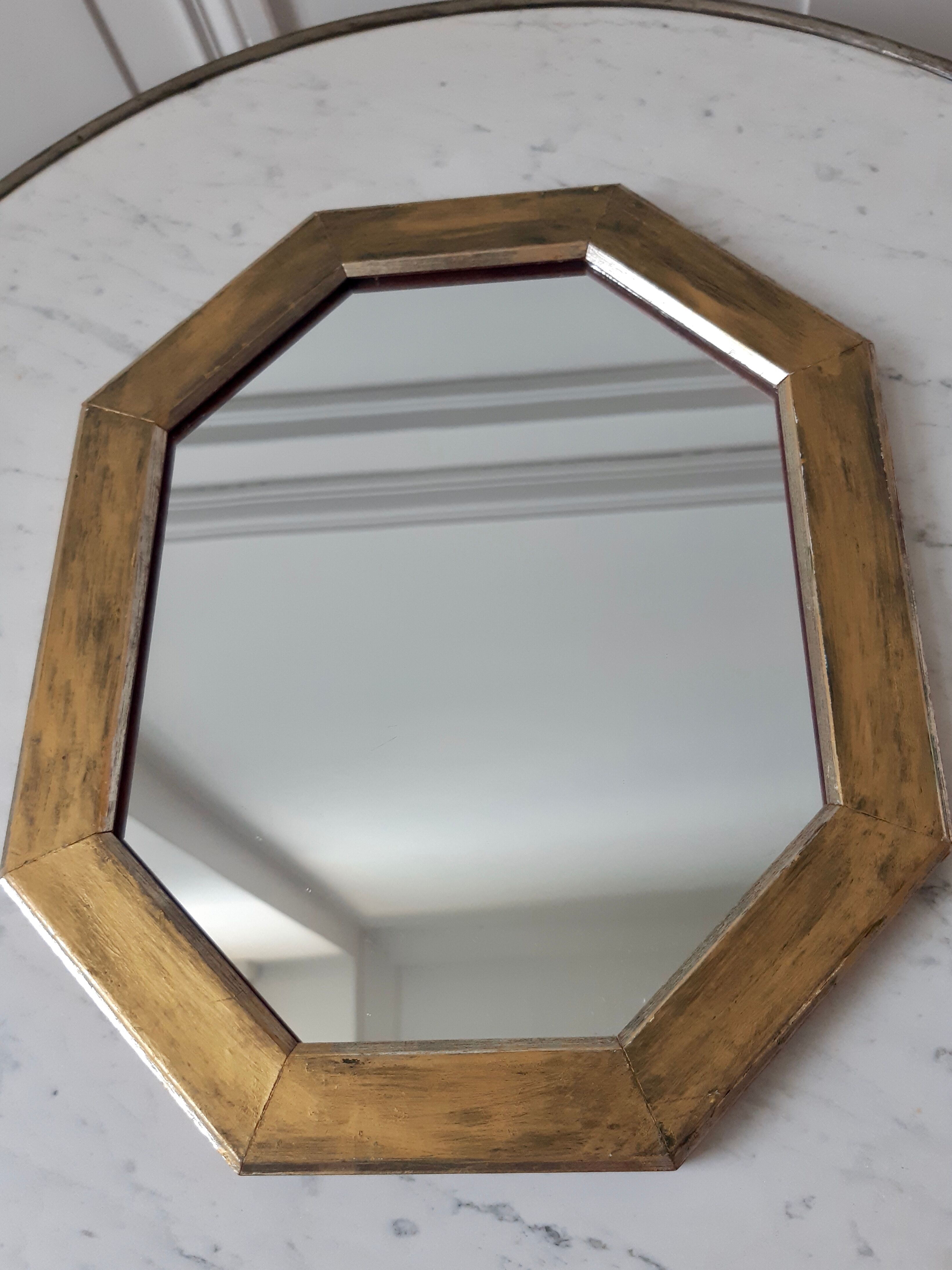 Vintage gilded wood mirror