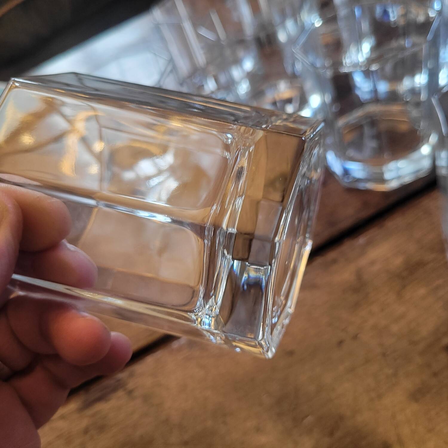 12 octagonal glasses - 80's