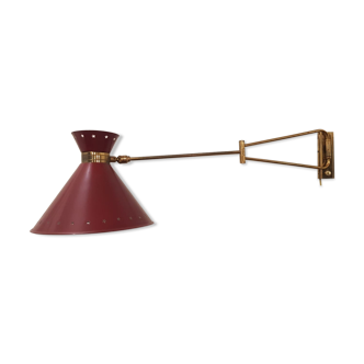 Wall lamp to double arms by René Mathieu to Lunel, 1950