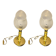Murano Glass and Brass Table Lamps, 1980s, Set of 2
