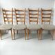 Series of 4 vintage chairs refurbished