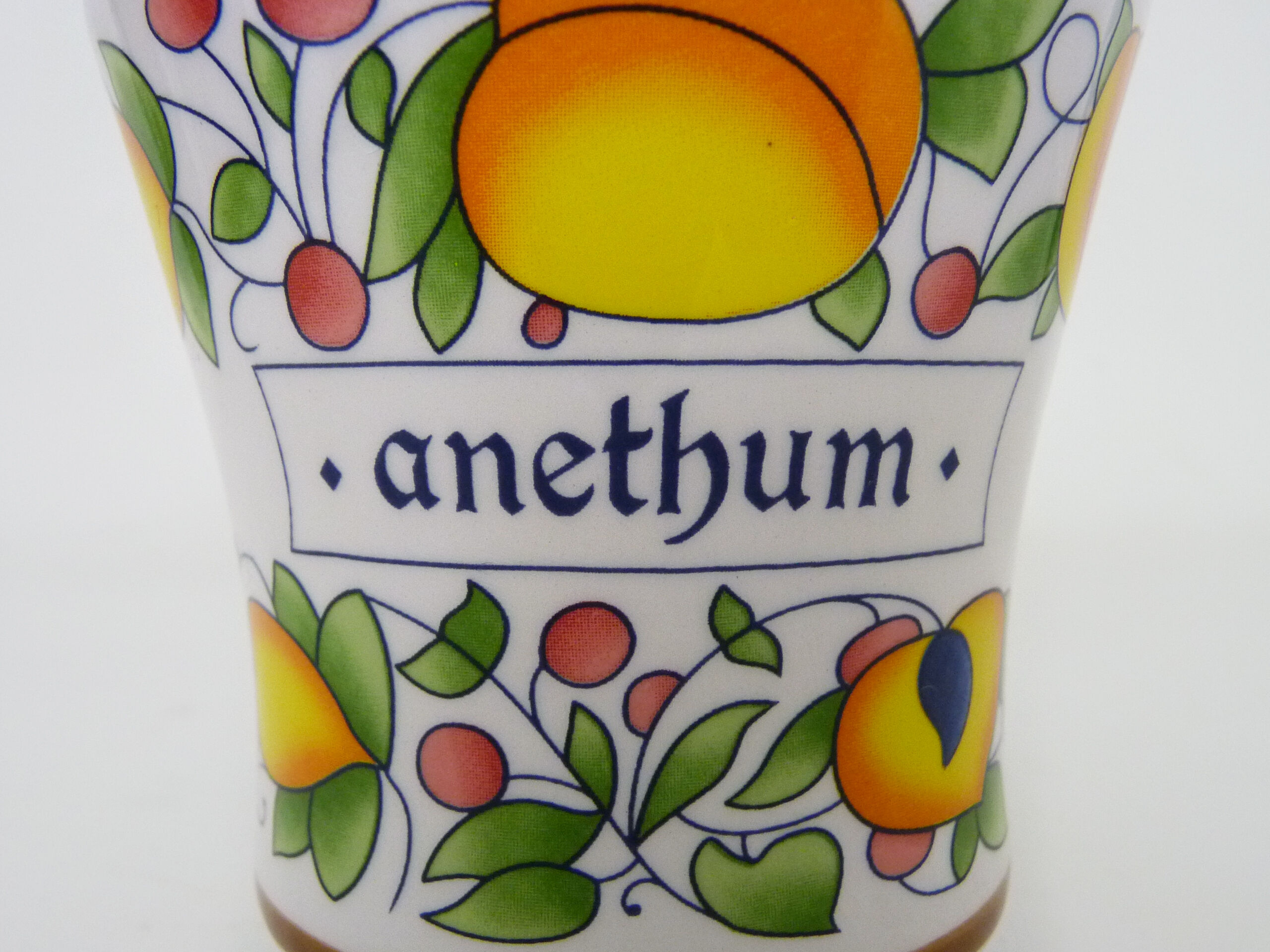 Ancien pot d'apothicaire, Anethum en céramique, année 70/80