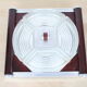 Mirror tray serving aperitif, wood and glass, art deco style
