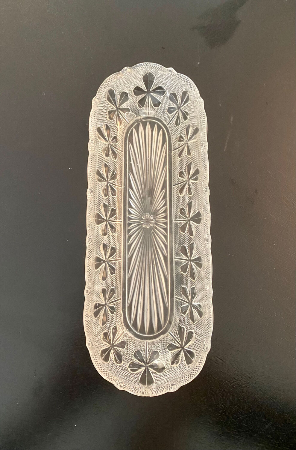 1 Elongated molded glass cup