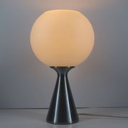 Space Age Lamp Erco in Opaline Glass and Brushed Metal, Germany 1974