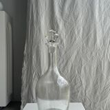 Very large glass decanter with spinning top H36
