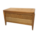 Coffre de rangement bois et rotin