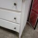Commode des années 60, 3 tiroirs, peinte en blanc