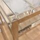 Glass and brass desk