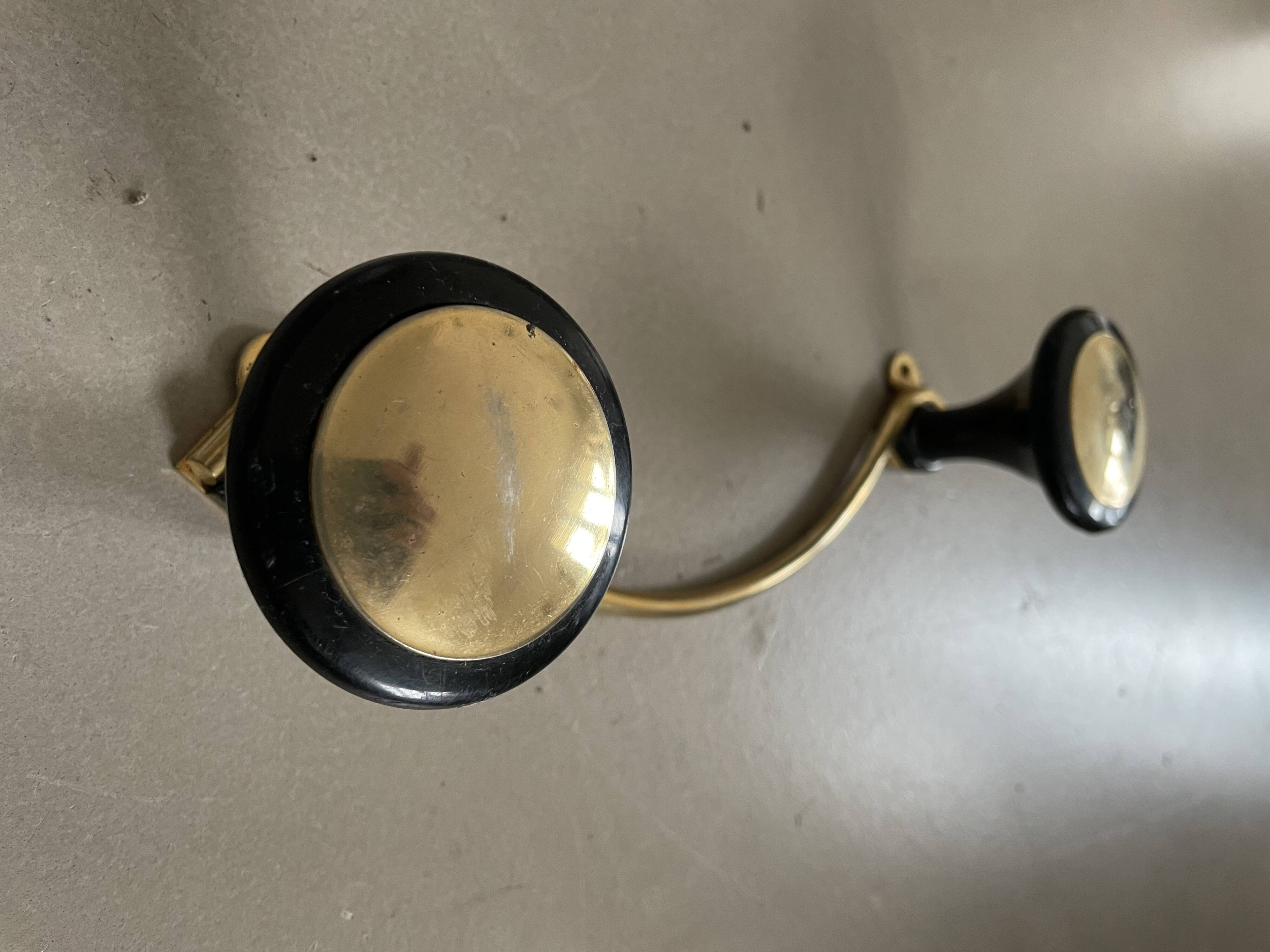 Old double golden coat hook