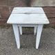 vintage rustic stool, French farmer Painted stool shabby chic 1930