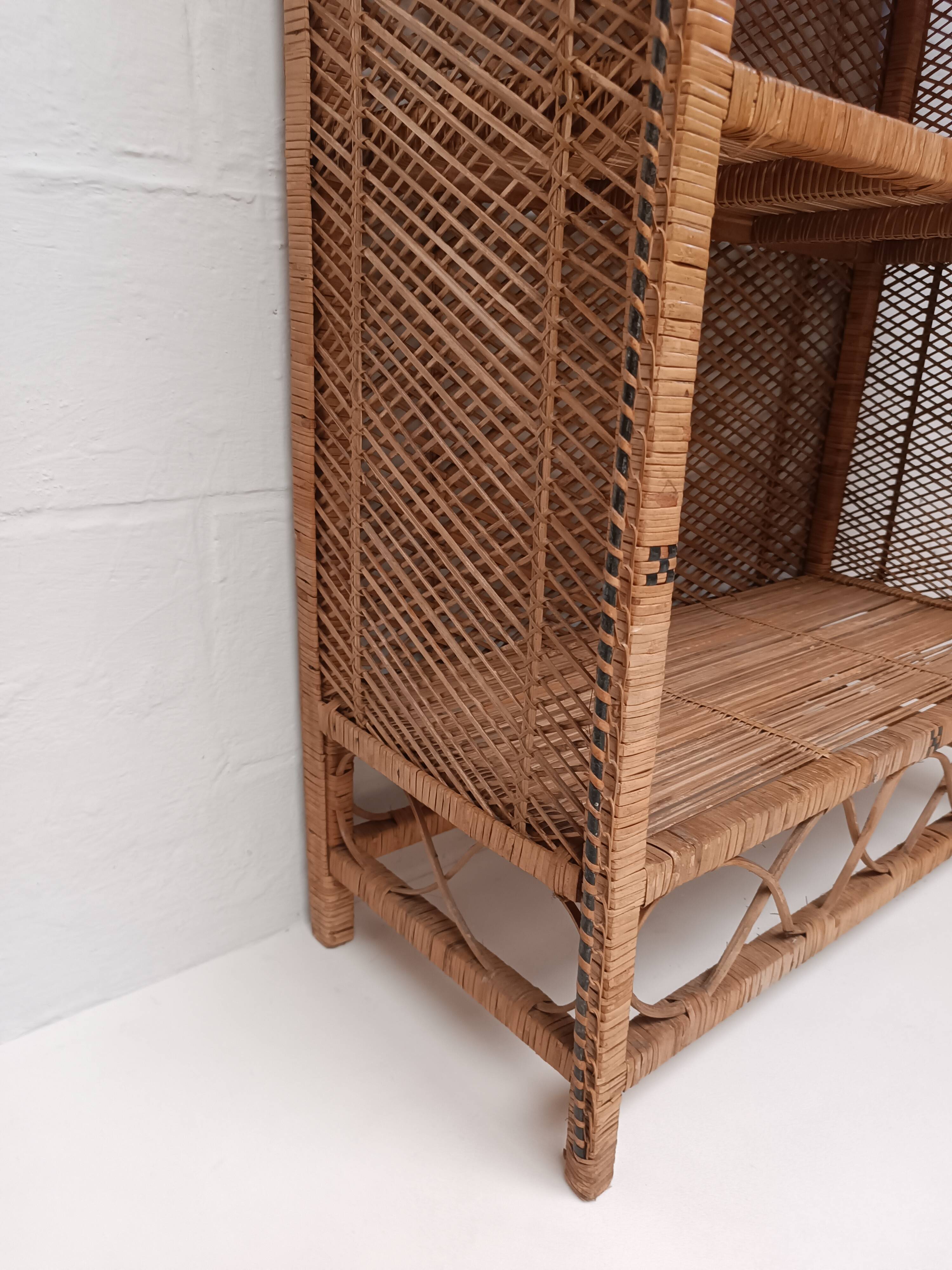 Vintage rattan shelf