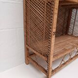 Vintage rattan shelf