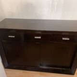 Low sideboard in dark wenge wood