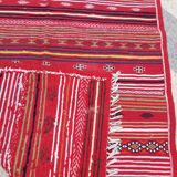 Ethnic red carpet in pure wool 120x190cm