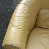 Camel leather club armchair